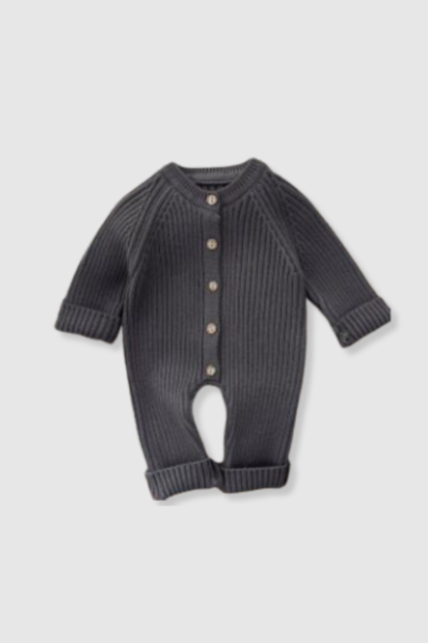 Charcoal Sweater Romper
