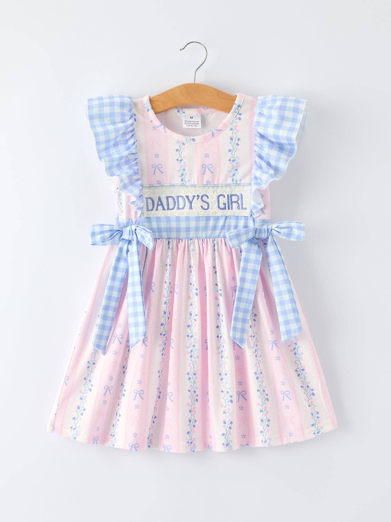 “DADDY'S GIRL” Smocked Plaid Dress