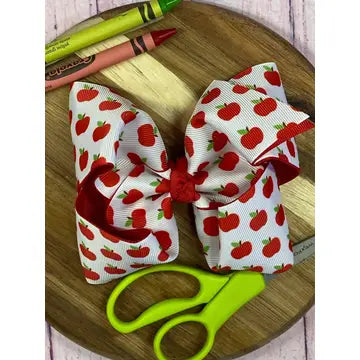 Apple Hair Bow