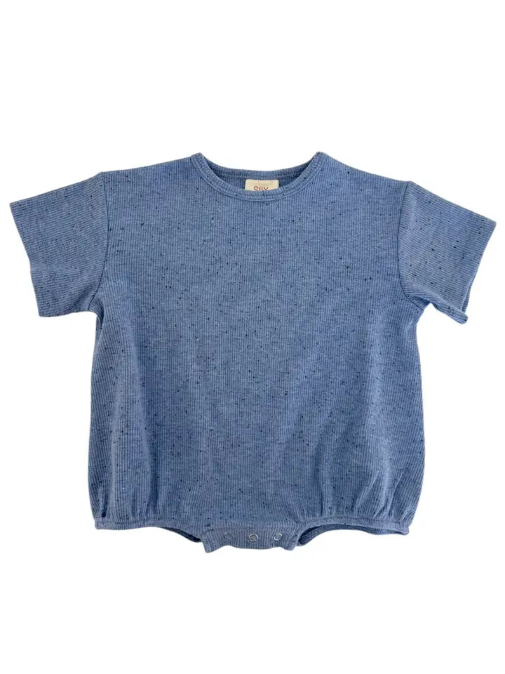Blue Speckle T-Shirt Romper