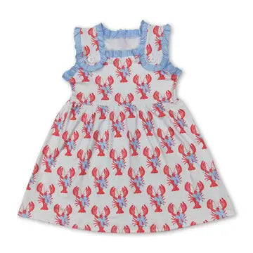 Pink Sleeveless Crawfish Dress
