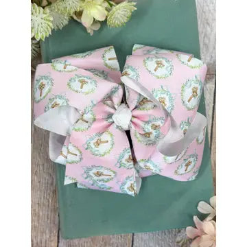 Easter Cross Wreath Hair Bow