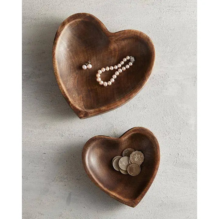 Brown Wooden Heart Shaped