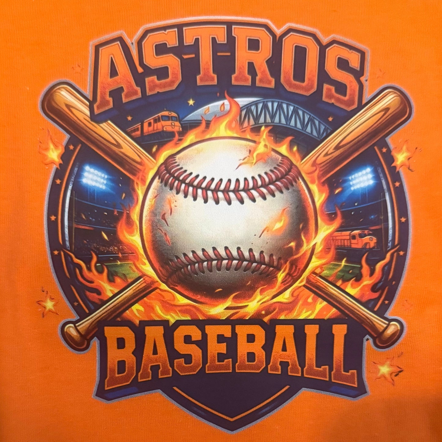 Toddler Orange Astros Baseball T-Shirt