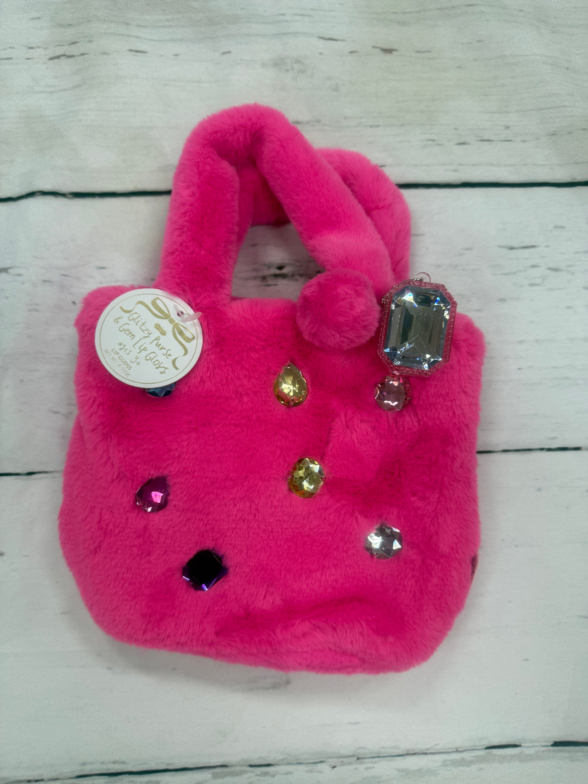 Glitzy Purse with Lip Gloss Keychain