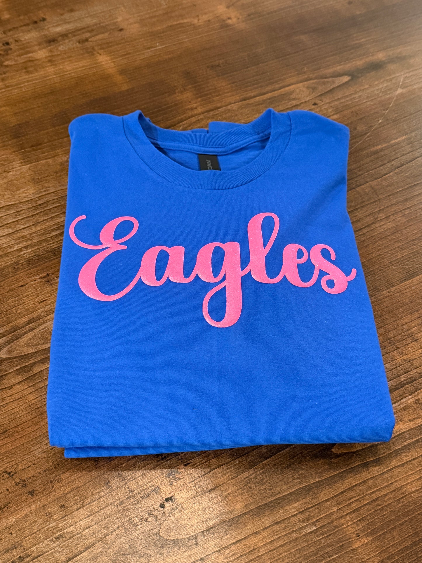 1013-Pink Eagles Blue Shirt
