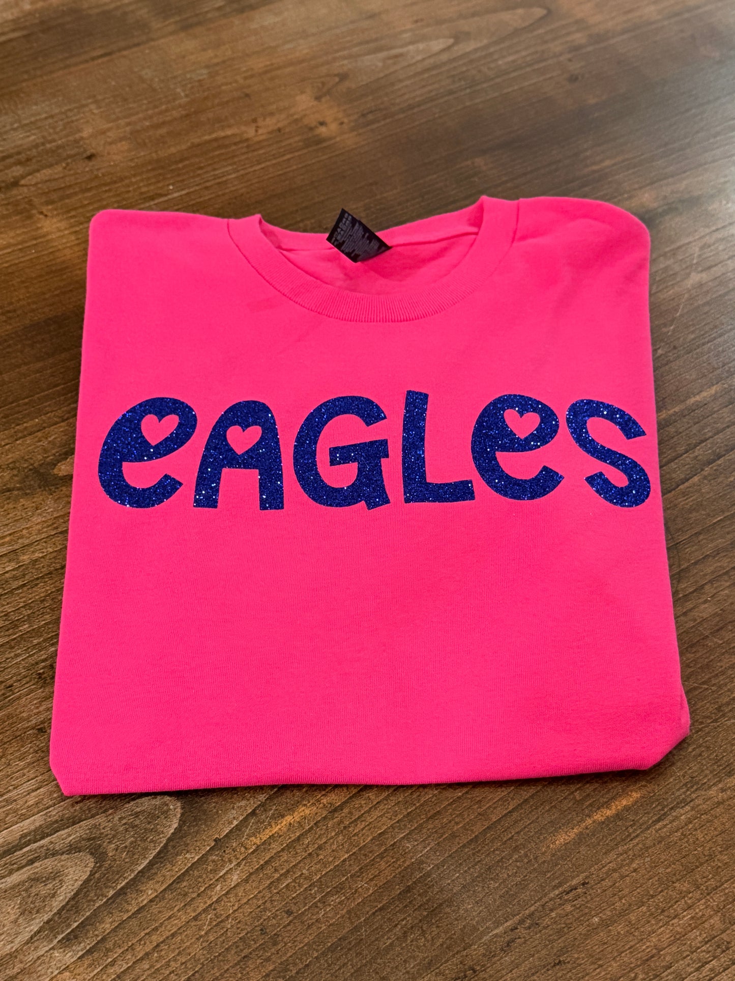 1013-Pink Eagles with Hearts Shirt