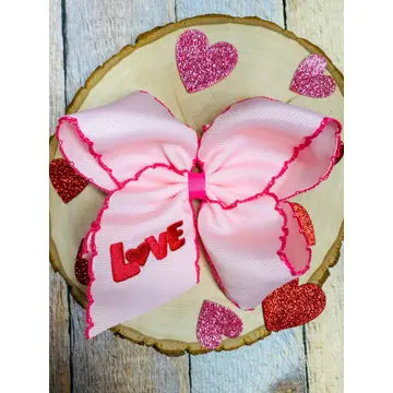Love Moonstich Embroidered Bow
