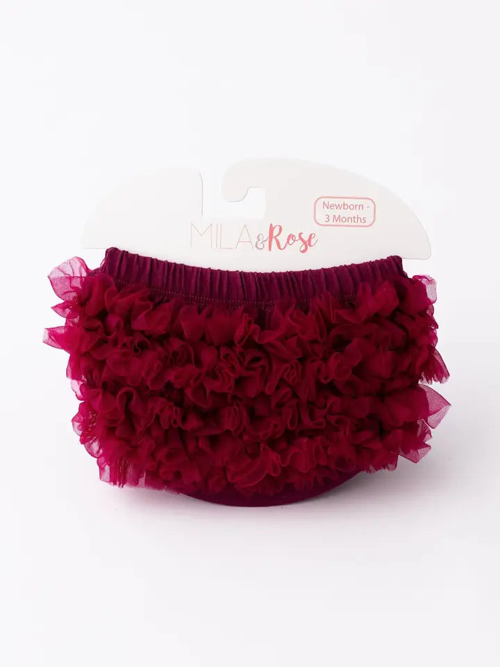 Maroon Ruffle Bum Bloomer
