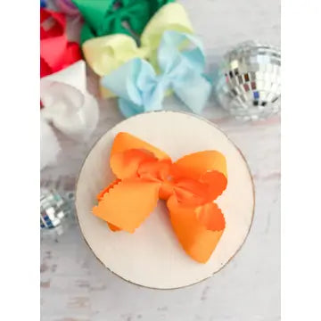 Orange Scalloped Bow