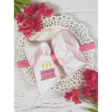 Birthday Cake Headband Bow