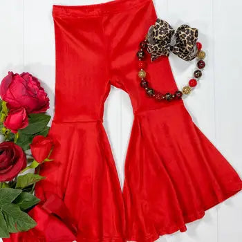 Red Velvet Bell Bottoms