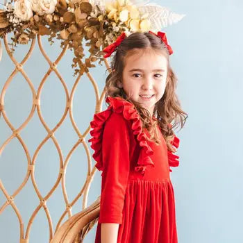 Red Velvet Twirl Dress