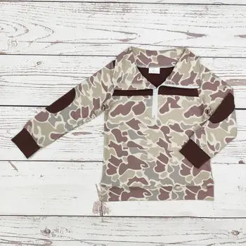 Camouflage Zipper Hunting Pullover