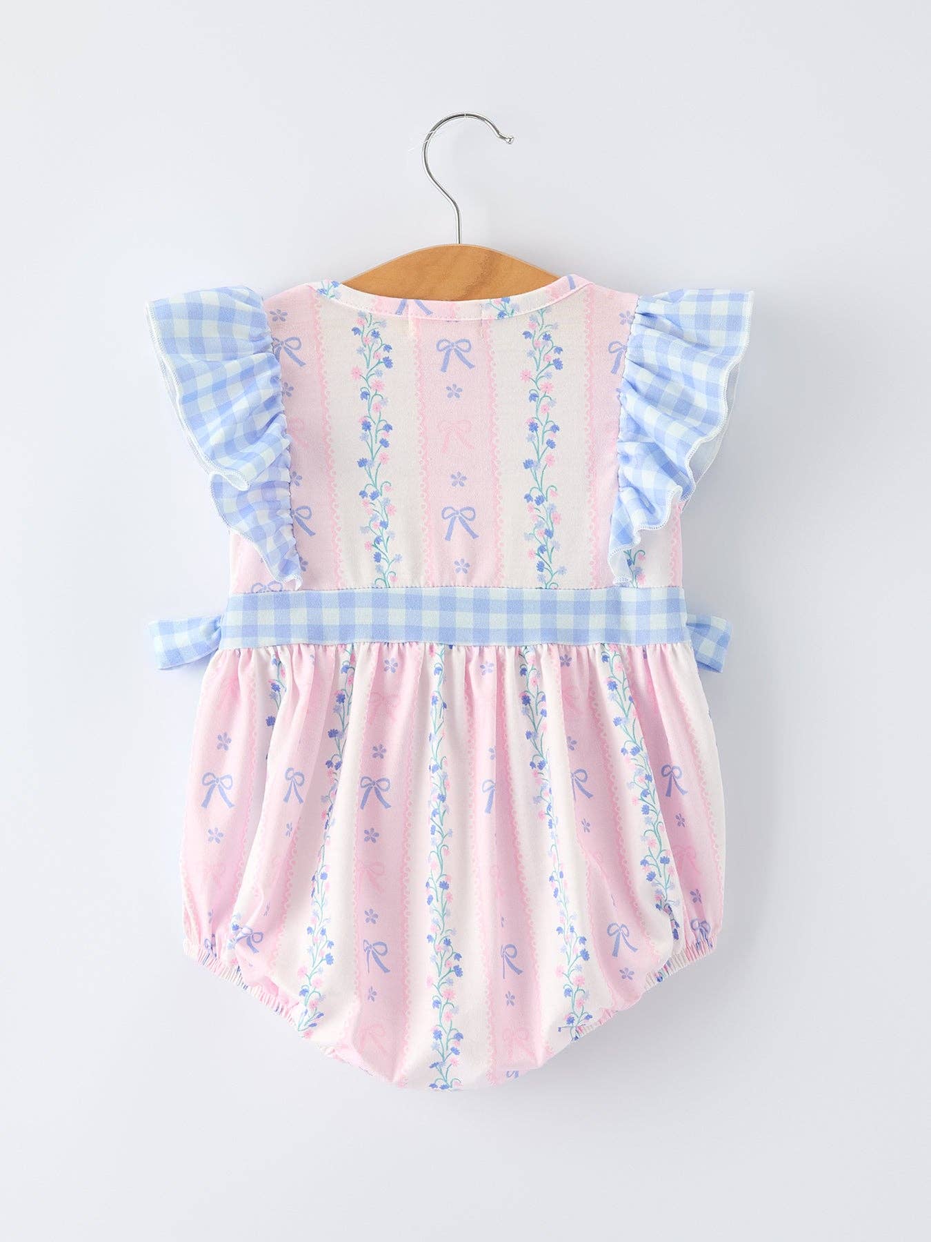 “DADDY'S GIRL” Smocked Plaid Romper