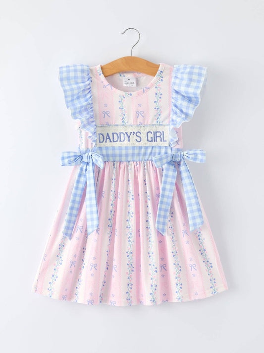 “DADDY'S GIRL” Smocked Plaid Dress