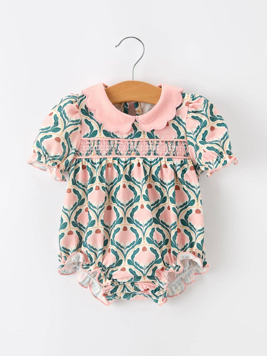 Fall Smocked Petals Romper