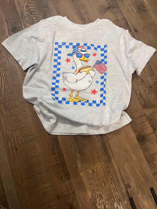 Blue Patriotic Duck T-Shirt
