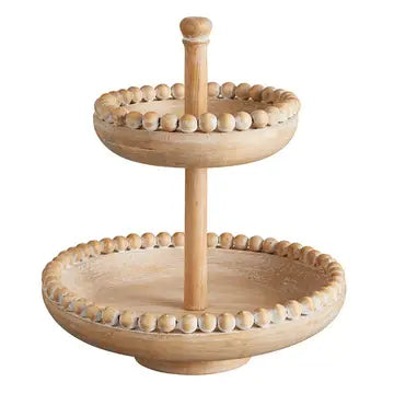 Beaded 2 Tier Stand