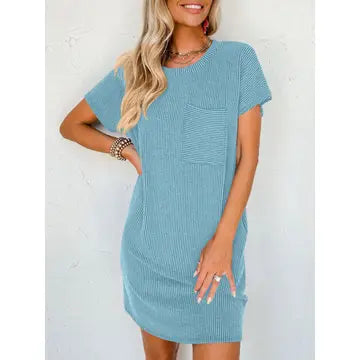 Blue Pocket Dress