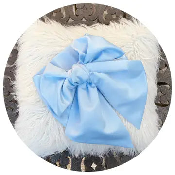 Blue Wide Baby Satin Sash
