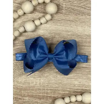 Smoke Blue Scalloped Headband