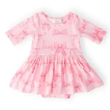 Pink Bows Twirl Bodysuit