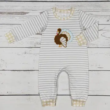 Stripe Turkey Romper