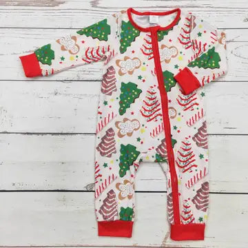 Girls Christmas Tree Cakes Bamboo Zip Sleeper
