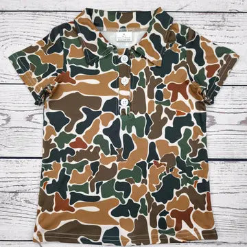 Dark Camo Polo Shirt