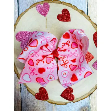 Candy Hearts & Bows Bow