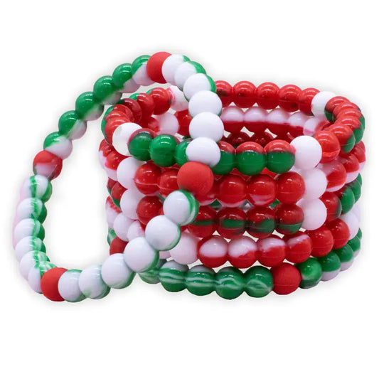 Christmas Silicone Beaded Bubble Bracelets