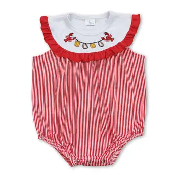 Red Crawfish Corn Romper