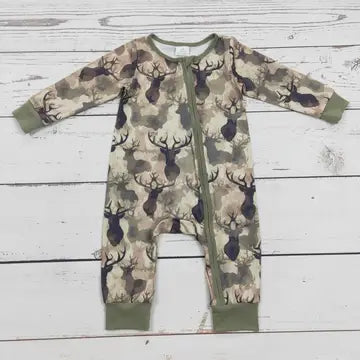 Deer Print Romper