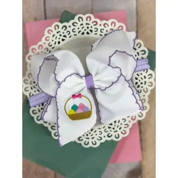 Easter Egg Basket Embroidered Headband