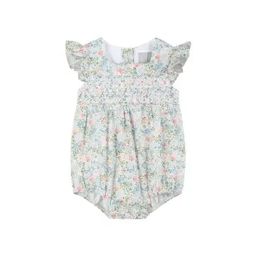 Floral Print Smocked Romper