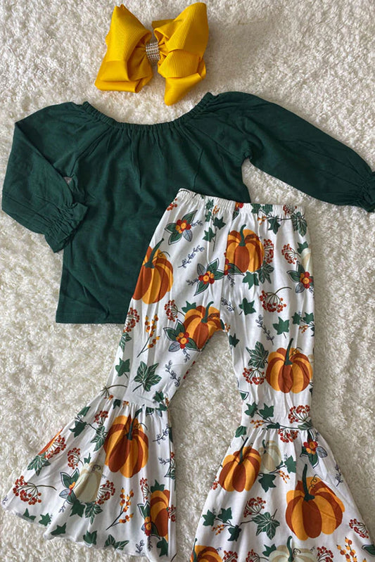 Green Top/Pumpkin Bottom Set