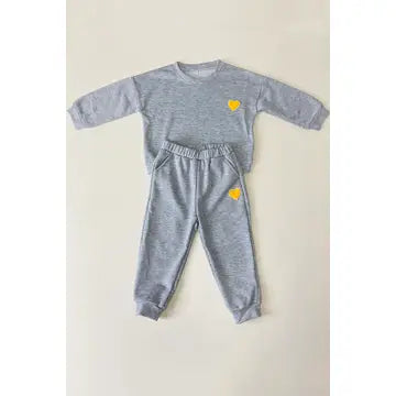Grey Long Sleeve 2pc Sets