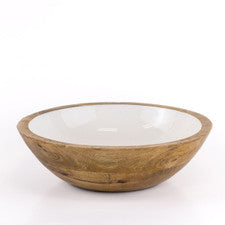 Hogan Serving Bowl Natural/White 9.75X3.25