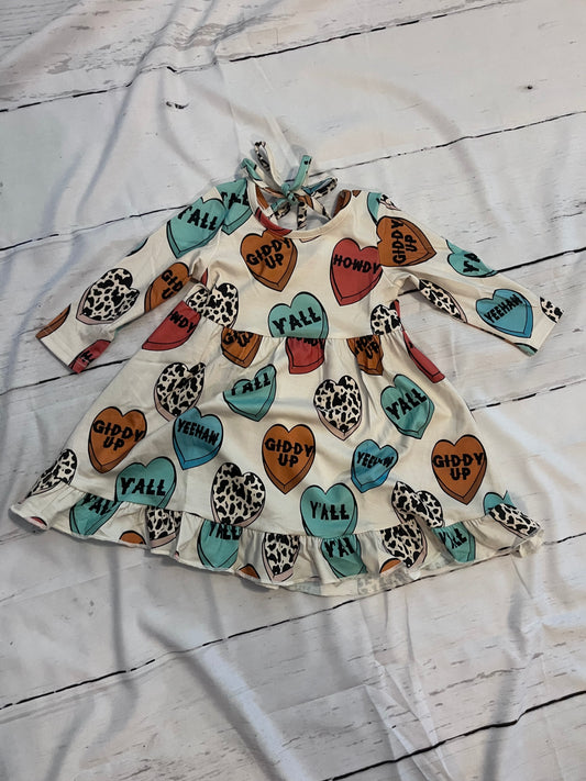 Howdy Conversation Hearts Valentine's Day Dress