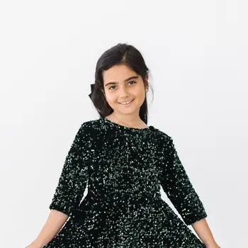 Hunter Green Sequin Dress