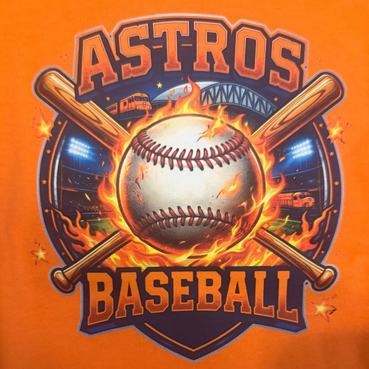 Toddler Orange Astros Baseball T-Shirt