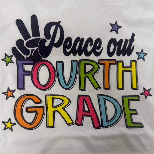 Peace Out Fourth Grade T-Shirt