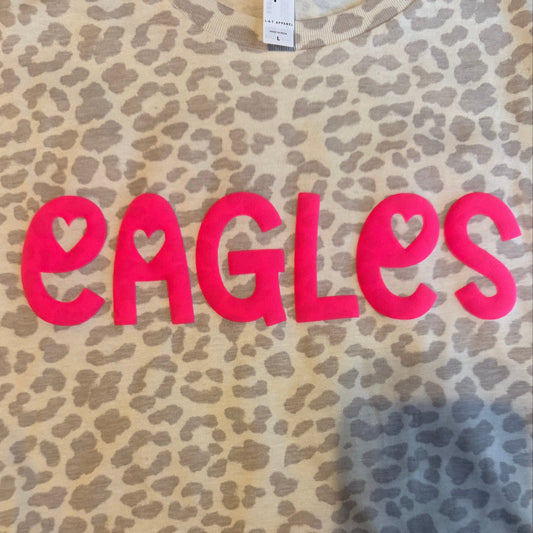 Adult Natural Leopard Eagles Shirt