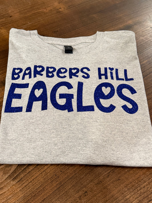 1013-Blue Eagles Gray Shirt