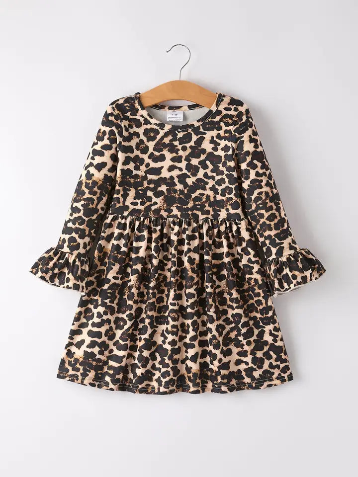 Leopard Print Twirly Dress