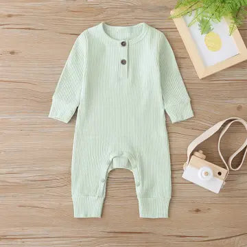 Light Green Knitted Style Cardigan Romper