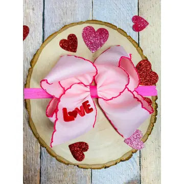 Love Moonstich Embroidered Headband