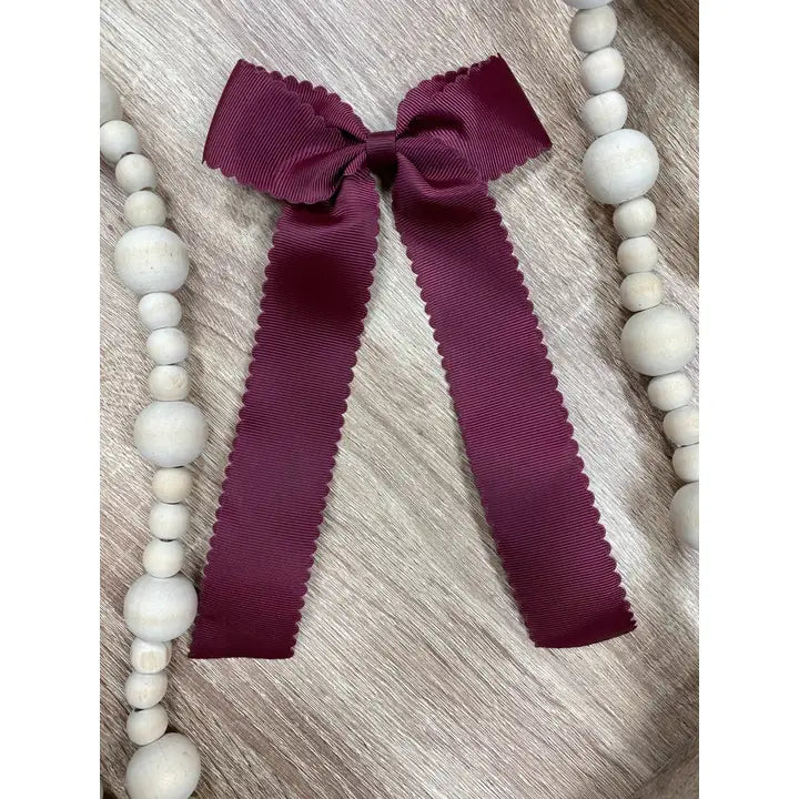 Scalloped Long Tail Bow