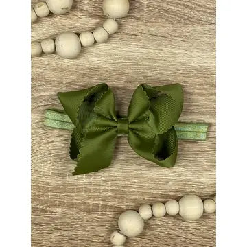Olive Scalloped Headband